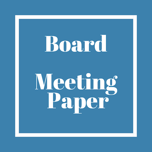 Board Meeting Paper