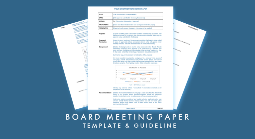 presentation of board papers