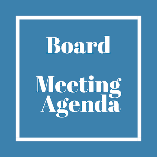 Board Meeting Agenda